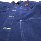 Dickies 90年代 デニム チョアコート カバーオール ワークジャケット L インディゴ 襟コーデュロイ 裏地ブランケット 3494NB