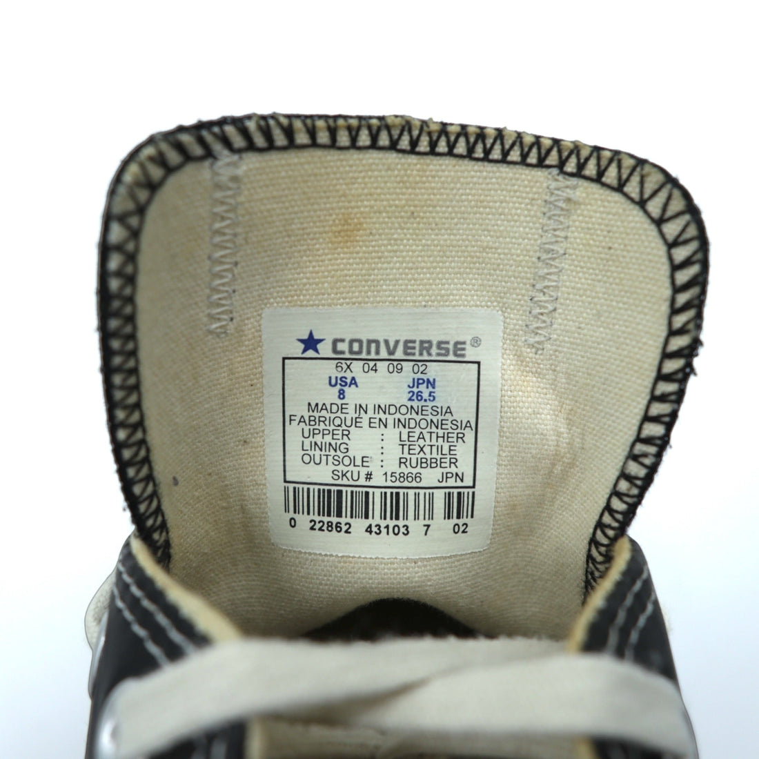 CONVERSE レザー オールスター ALL STAR LEATHER OX ローカット スニーカー 26.5cm ブラック 15866