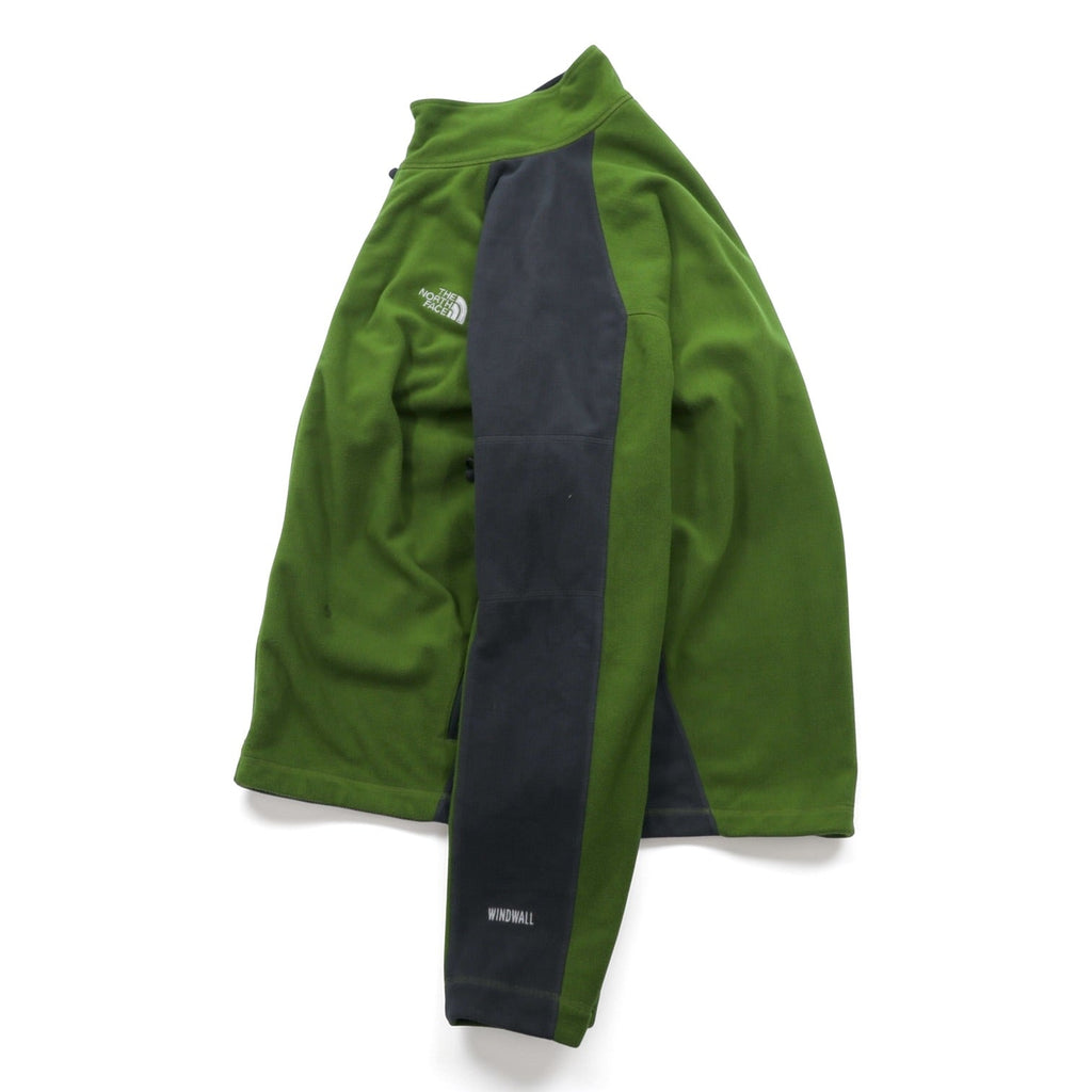 THE NORTH FACE ウィンドウォール WINDWALL フリースジャケット XL ドローコード カーキ バイカラー フルジップ US規格