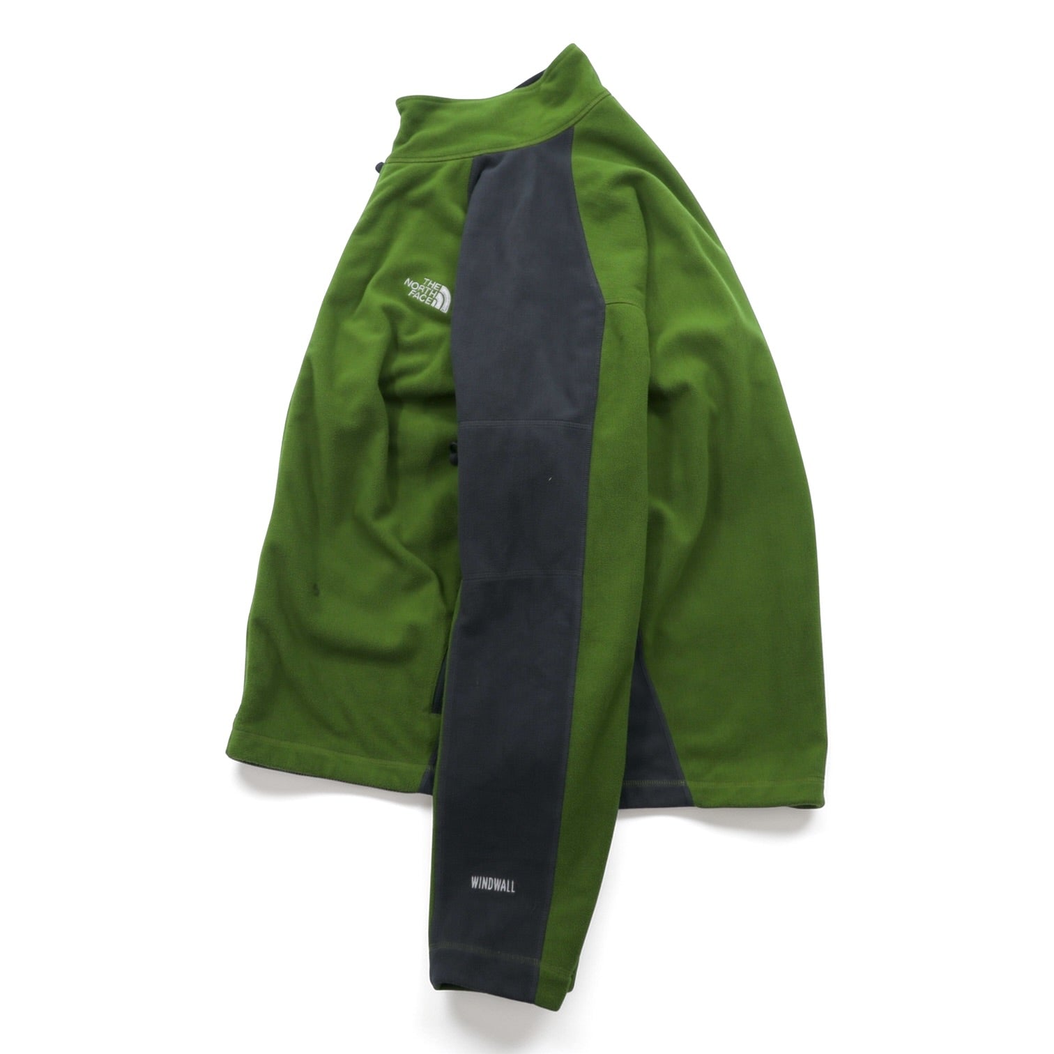 THE NORTH FACE ウィンドウォール WINDWALL フリースジャケット XL ドローコード カーキ バイカラー フルジップ US規格
