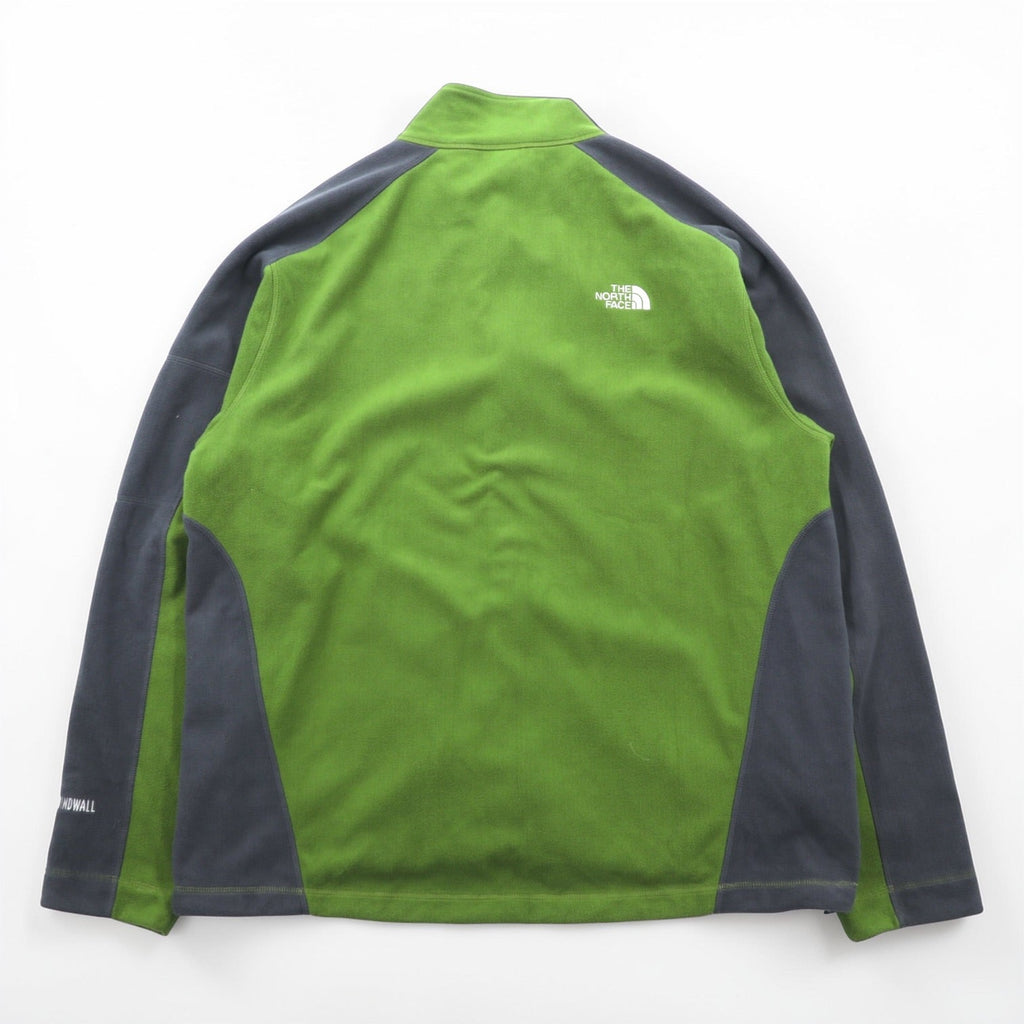 THE NORTH FACE ウィンドウォール WINDWALL フリースジャケット XL ドローコード カーキ バイカラー フルジップ US規格