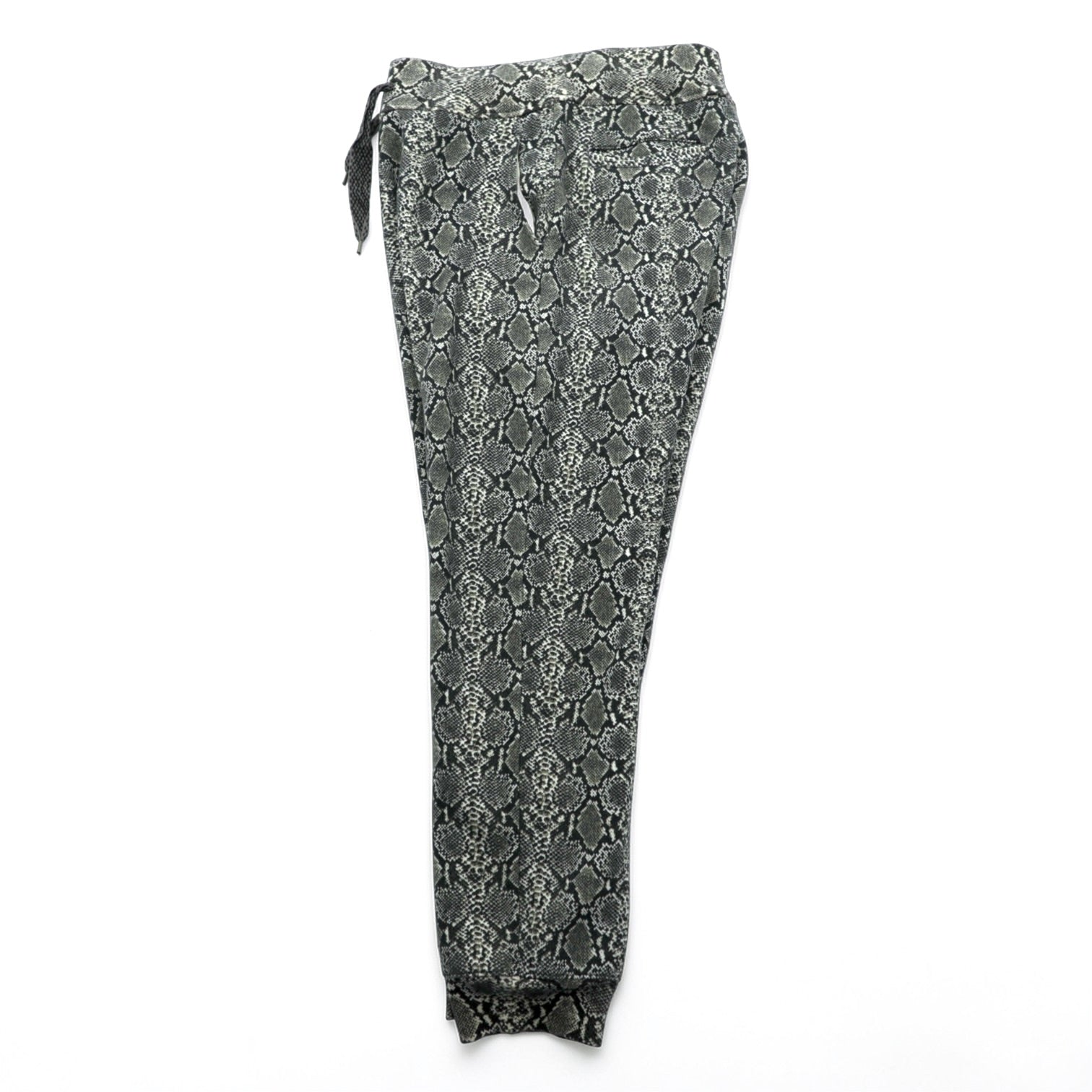 KAPITAL 日本製 フリース スウェットパンツ XL グレー パイソン 総柄 Fleece Snake Pattern Sweat Rib Pants K2311LP169