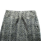 KAPITAL 日本製 フリース スウェットパンツ XL グレー パイソン 総柄 Fleece Snake Pattern Sweat Rib Pants K2311LP169