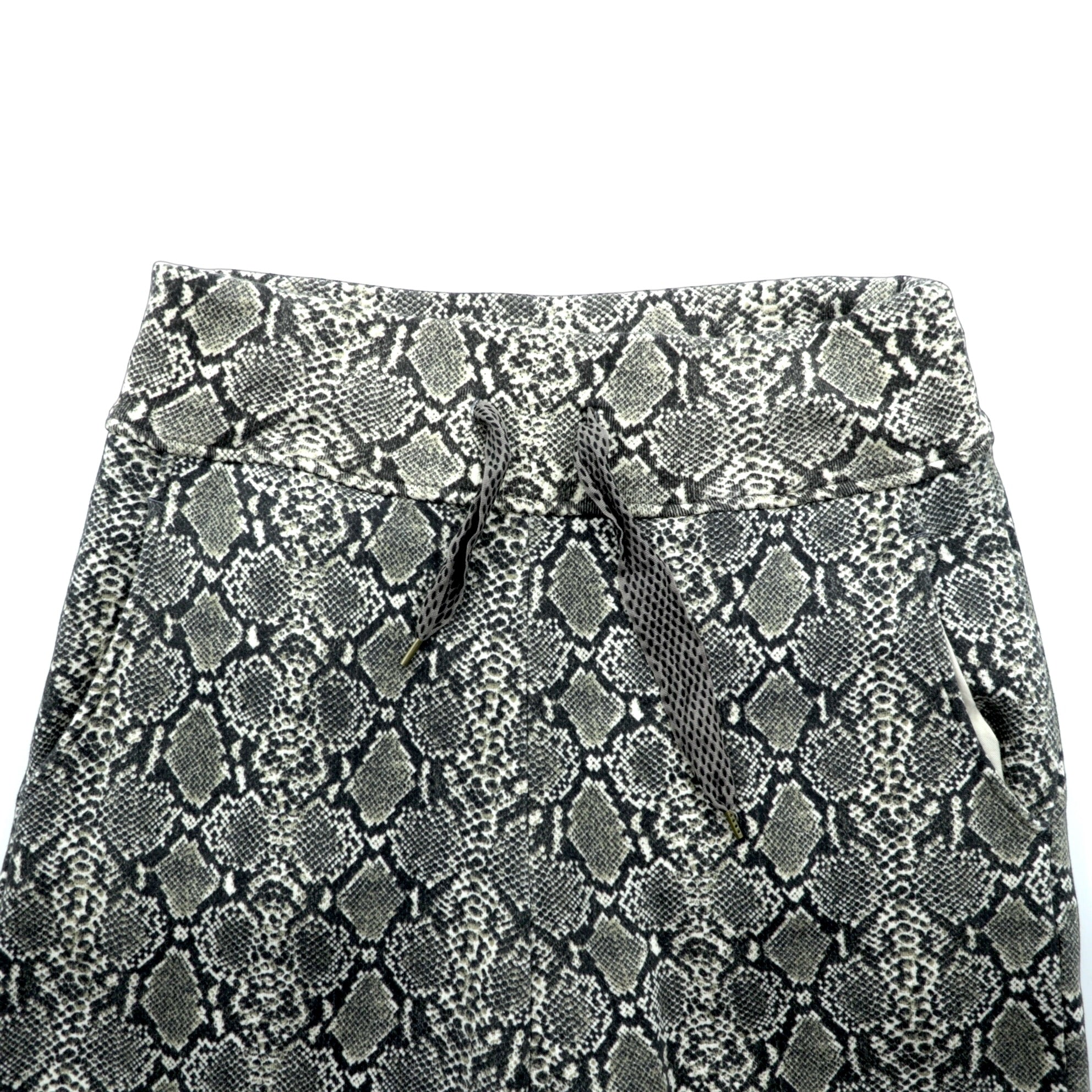 KAPITAL 日本製 フリース スウェットパンツ XL グレー パイソン 総柄 Fleece Snake Pattern Sweat Rib Pants K2311LP169