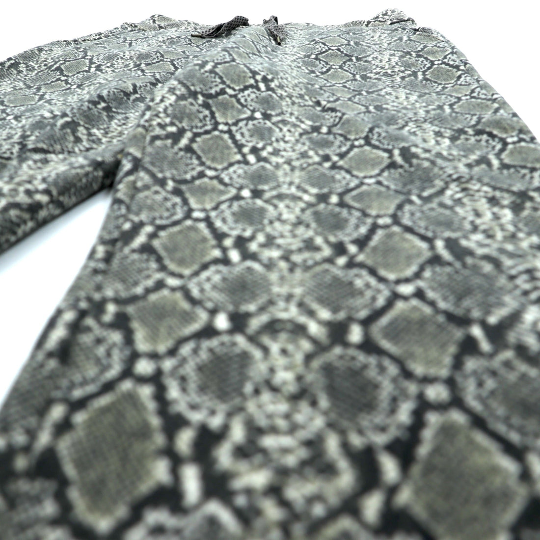 KAPITAL Made in Japan Sweatpants, Size XL, Patterned Fleece Snake Pattern Sweat Rib Pants, K2311LP169, Python