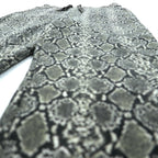 KAPITAL 日本製 フリース スウェットパンツ XL グレー パイソン 総柄 Fleece Snake Pattern Sweat Rib Pants K2311LP169