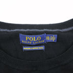 Polo Ralph Lauren メリノウール ニット セーター 2XL ブラック WASHABLE MERINO WOOL スモールポニー ロゴ 刺繍