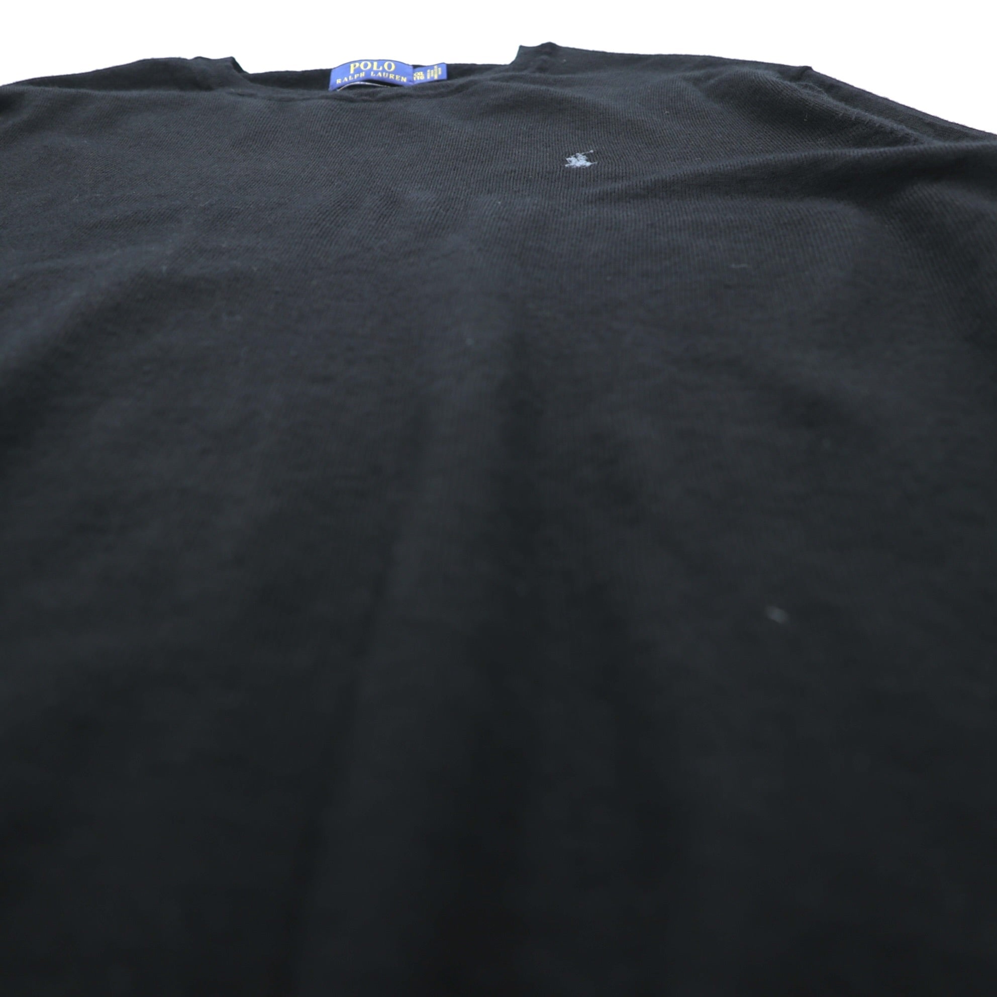 Polo Ralph Lauren メリノウール ニット セーター 2XL ブラック WASHABLE MERINO WOOL スモールポニー ロゴ 刺繍