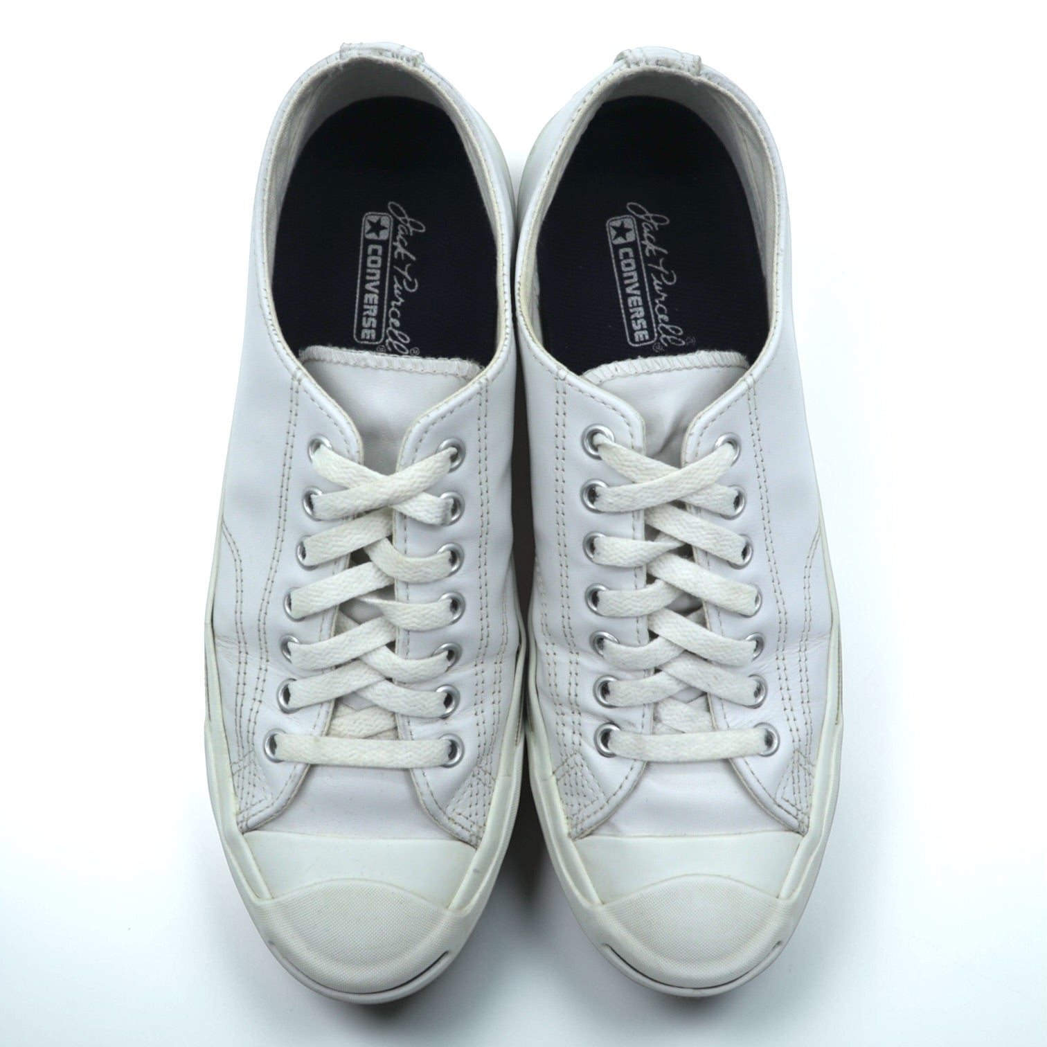 CONVERSE レザー ジャックパーセル JACK PURCELL ローカットスニーカー 27cm ホワイト 1B984