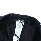 OLD PARK バギー ジョガー スラックス BAGGY JOGGER SLACKS リメイク ワイドパンツ L ネイビー ストライプ  再構築 M A ASSORT 日本製