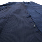 OLD PARK バギー ジョガー スラックス BAGGY JOGGER SLACKS リメイク ワイドパンツ L ネイビー ストライプ  再構築 M A ASSORT 日本製