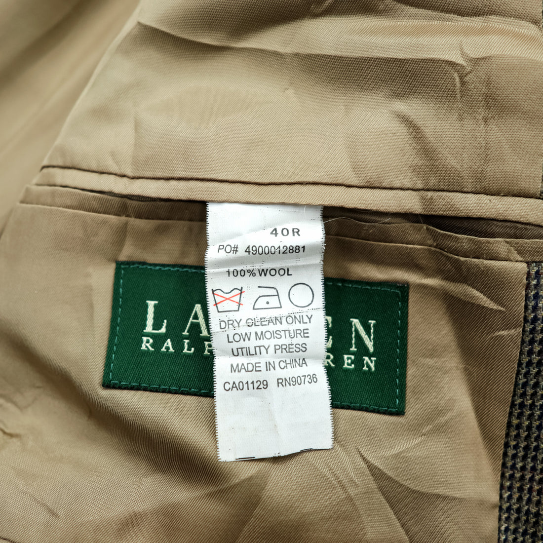 LAUREN RALPH LAUREN Tweed 2-Button Blazer L