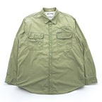 Columbia アウトドア 長袖 シャツ L カーキ フィッシング メッシュ ベンチレーション AM7617