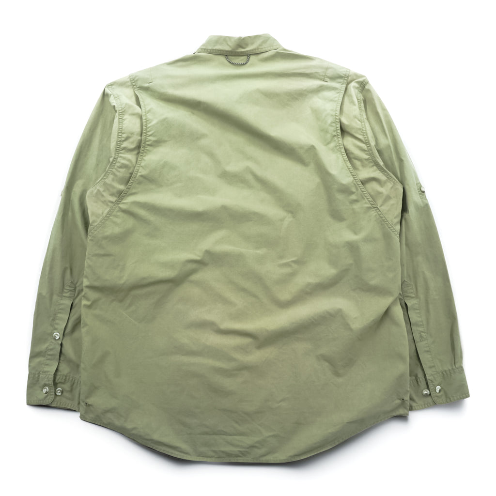 Columbia アウトドア 長袖 シャツ L カーキ フィッシング メッシュ ベンチレーション AM7617