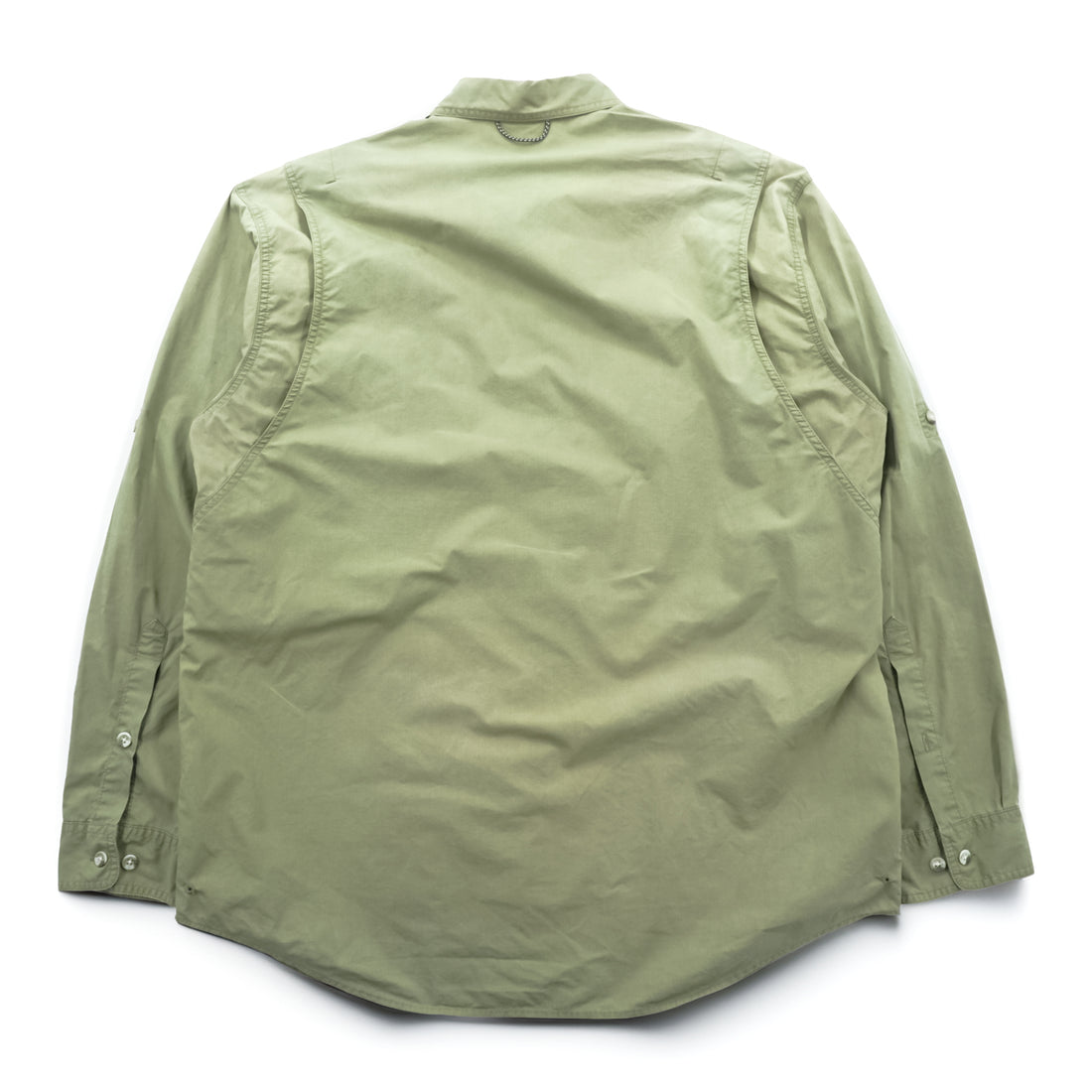 Columbia Men's Long Sleeve Cotton Outdoor Work Shirt Olive Khaki Size L AM7617
