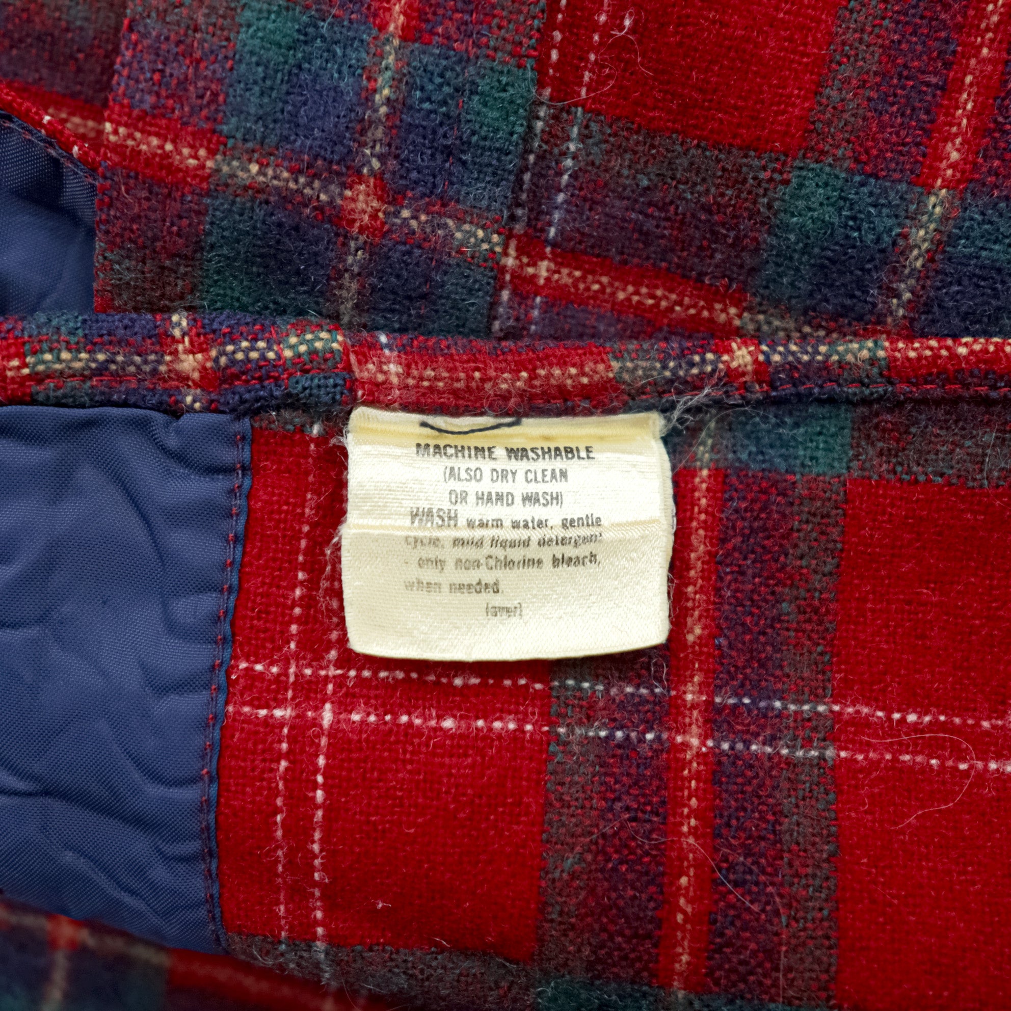 Vintage Pendleton Wool Shirt Plaid Red Blue Green XL Made in USA 70s 100% Virgin Wool