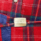 Vintage Pendleton Wool Shirt Plaid Red Blue Green XL Made in USA 70s 100% Virgin Wool