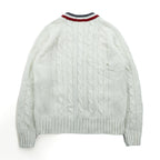 Vintage LACOSTE 70s Knit Cardigan M IZOD Spool Tag Tricolor