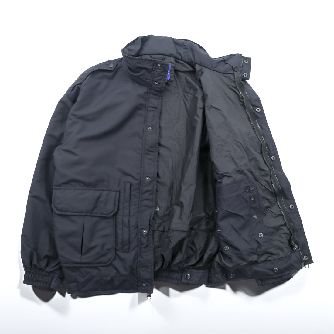 SPIEWAK Nylon Tactical Jacket Flight Jacket M Double Zip Hood Storage Epaulets Side Zip Military