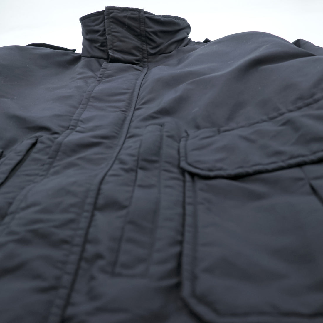 SPIEWAK Nylon Tactical Jacket Flight Jacket M Double Zip Hood Storage Epaulets Side Zip Military