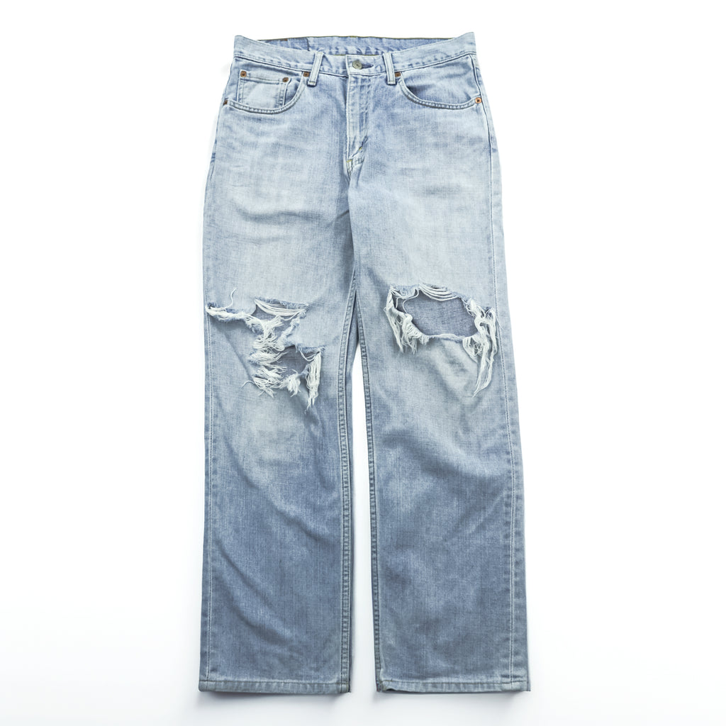 Levi's 533 Distressed Denim Jeans Light Wash Ripped Grunge Vintage W32 L32