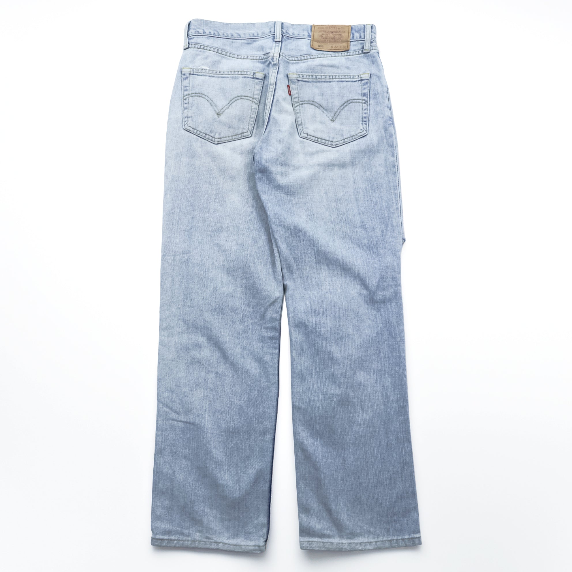 Levi's 533 Distressed Denim Jeans Light Wash Ripped Grunge Vintage W32 L32