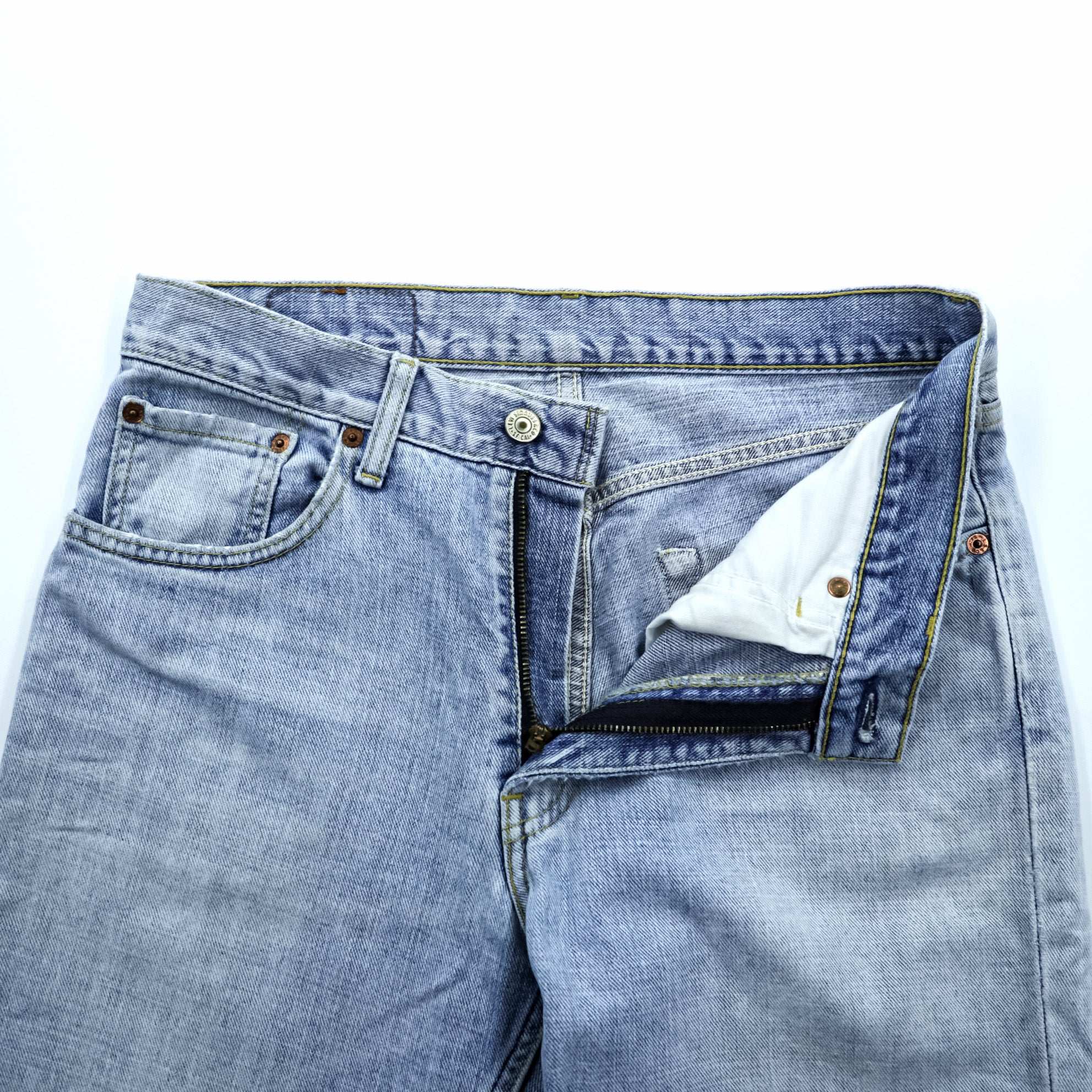 Levi's 533 Distressed Denim Jeans Light Wash Ripped Grunge Vintage W32 L32