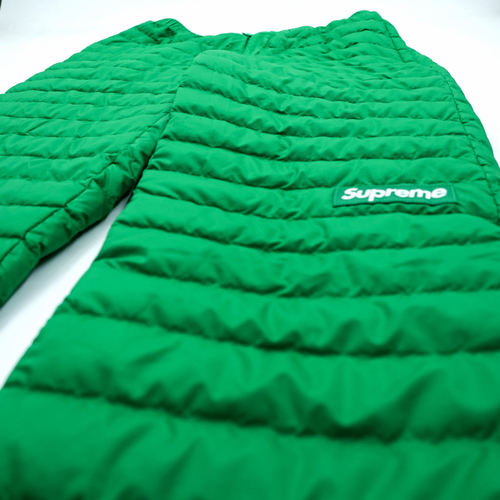Supreme マイクロダウンパンツ PERTEX Micro Down Pant M グリーン 中綿 キルティング