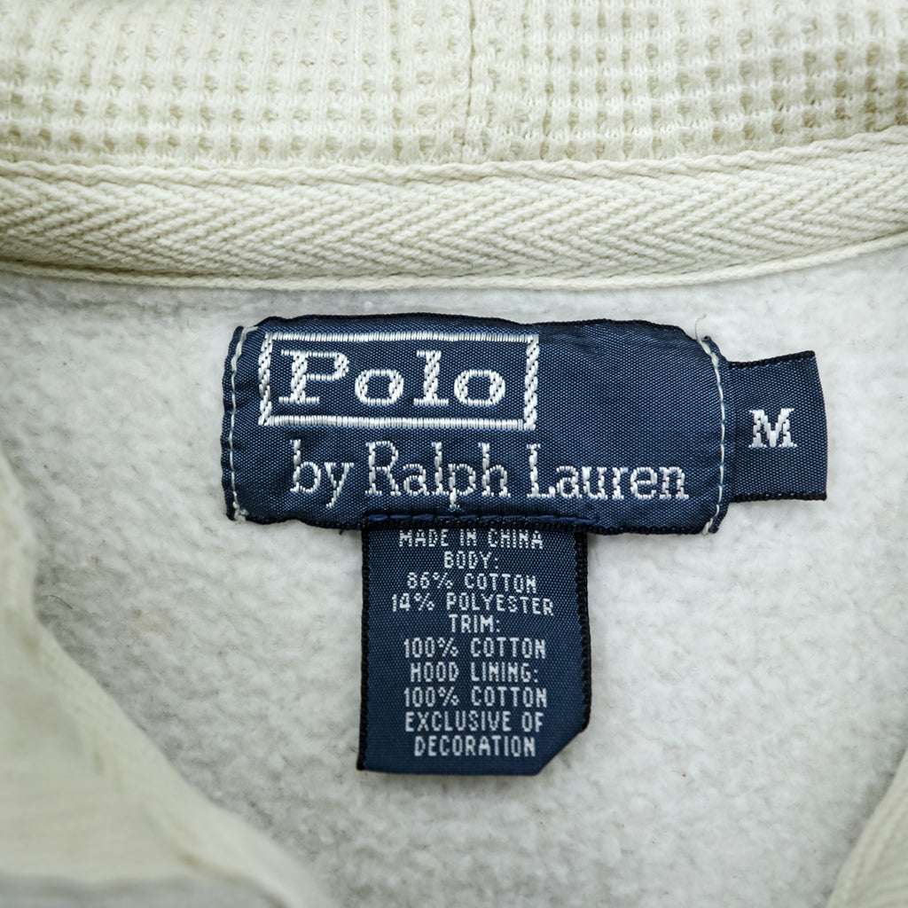 Polo Ralph Lauren 90年代 リバースウィーブ ジップパーカー M グレー スモールポニー ロゴ 刺繍