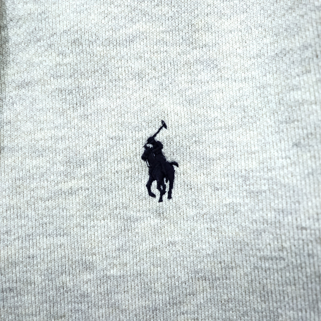 Polo Ralph Lauren 90年代 リバースウィーブ ジップパーカー M グレー スモールポニー ロゴ 刺繍