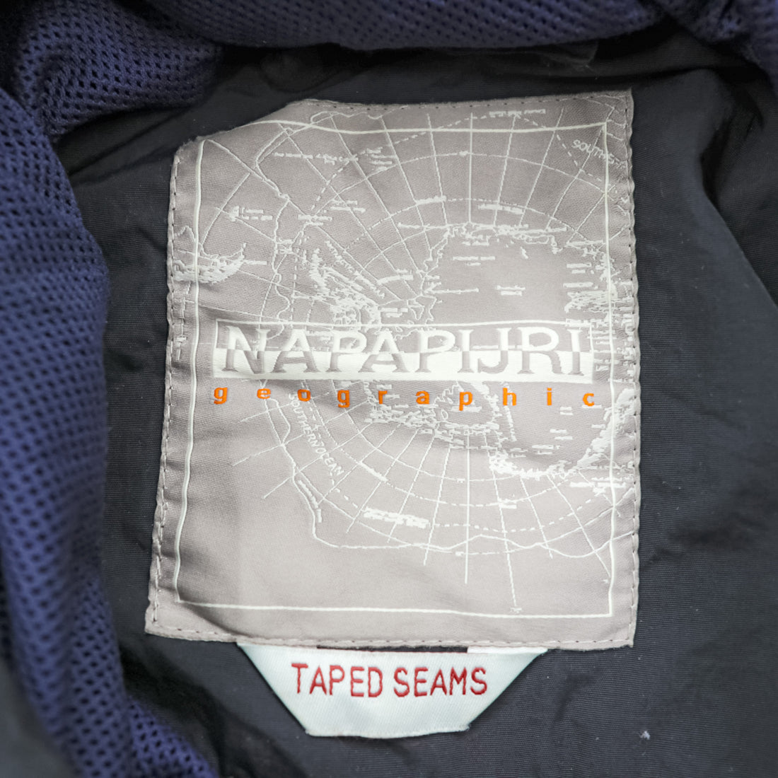NAPAPIJRI Half-Zip Anorak Hoodie L N0Y9SY Taped Seam Mesh Liner