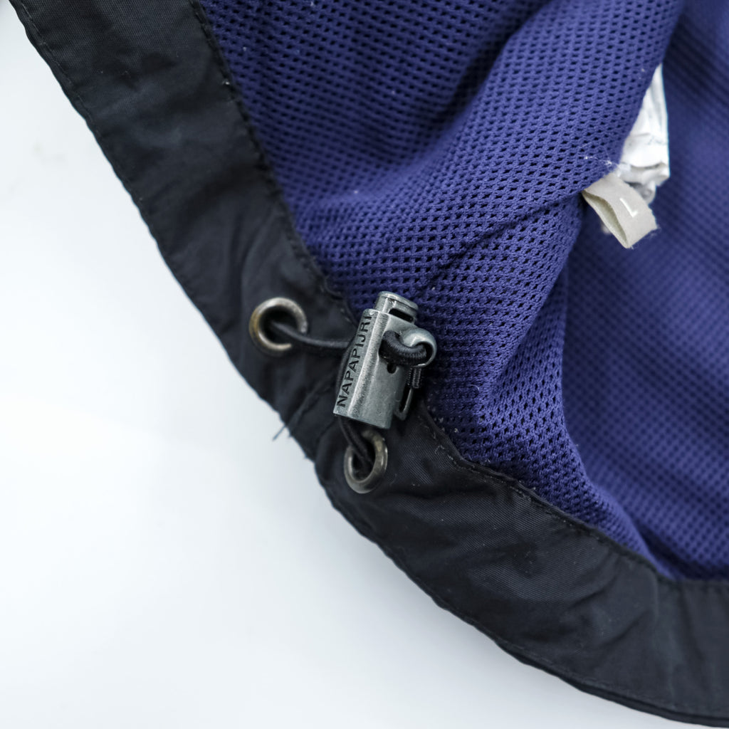 NAPAPIJRI Half-Zip Anorak Hoodie L N0Y9SY Taped Seam Mesh Liner
