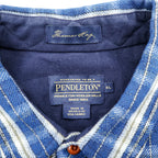 PENDLETON Flannel Shirt XL Checked Thomas Kay Collection Elbow Patch