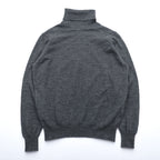 JOHN SMEDLEY 英国製 メリノウール タートルネック ニット セーター S グレー EXTRAFINE MERINO WOOL イギリス製