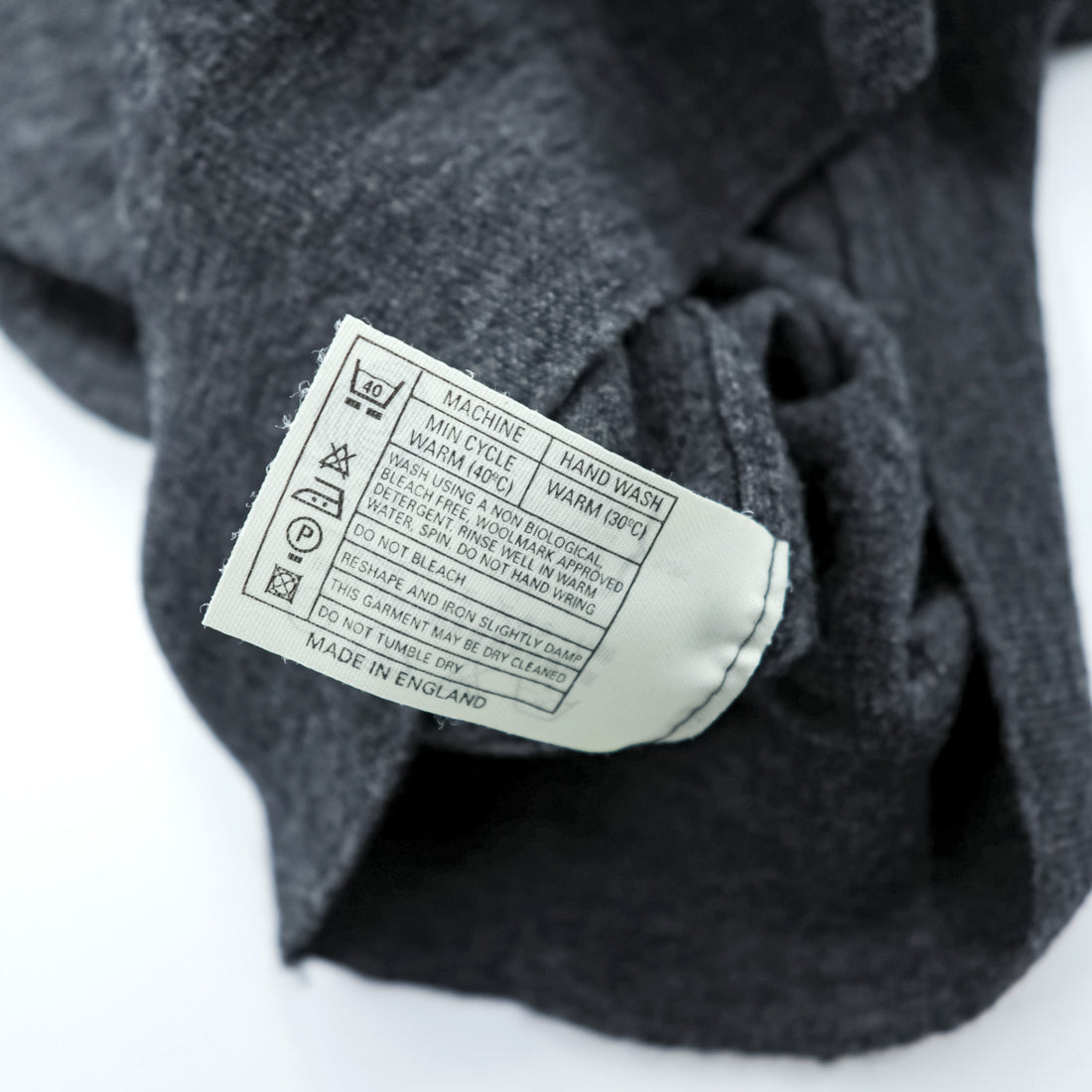 JOHN SMEDLEY 英国製 メリノウール タートルネック ニット セーター S グレー EXTRAFINE MERINO WOOL イギリス製