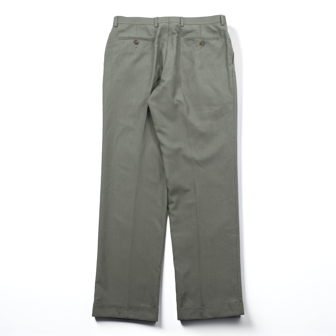 Ralph Lauren 90年代 2タック プリーツ スラックス パンツ L ベージュ ガンクラブチェック ダブルカフス