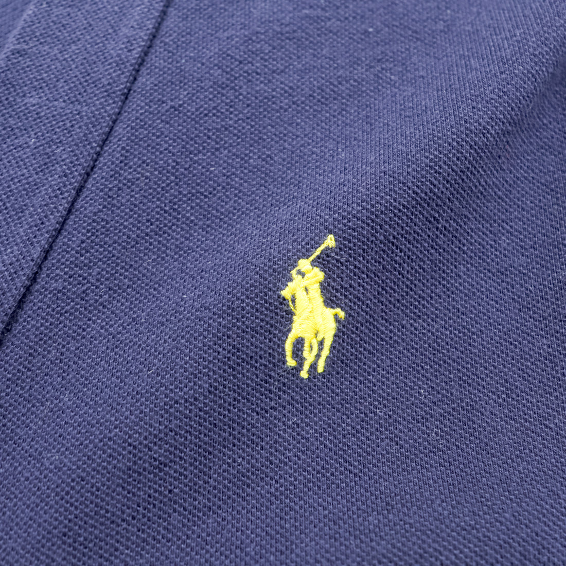 Polo Ralph Lauren 鹿の子 ニット Vネック カーディガン XL ネイビー スモールポニー ロゴ 刺繍