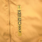 Vintage KENZO GOLF Padded Bomber Jacket Beige Tan Size 4 Large XL Streetwear 90s