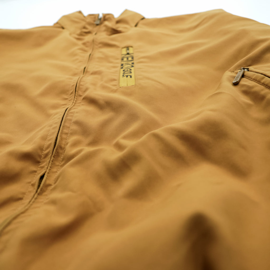 Vintage KENZO GOLF Padded Bomber Jacket Beige Tan Size 4 Large XL Streetwear 90s