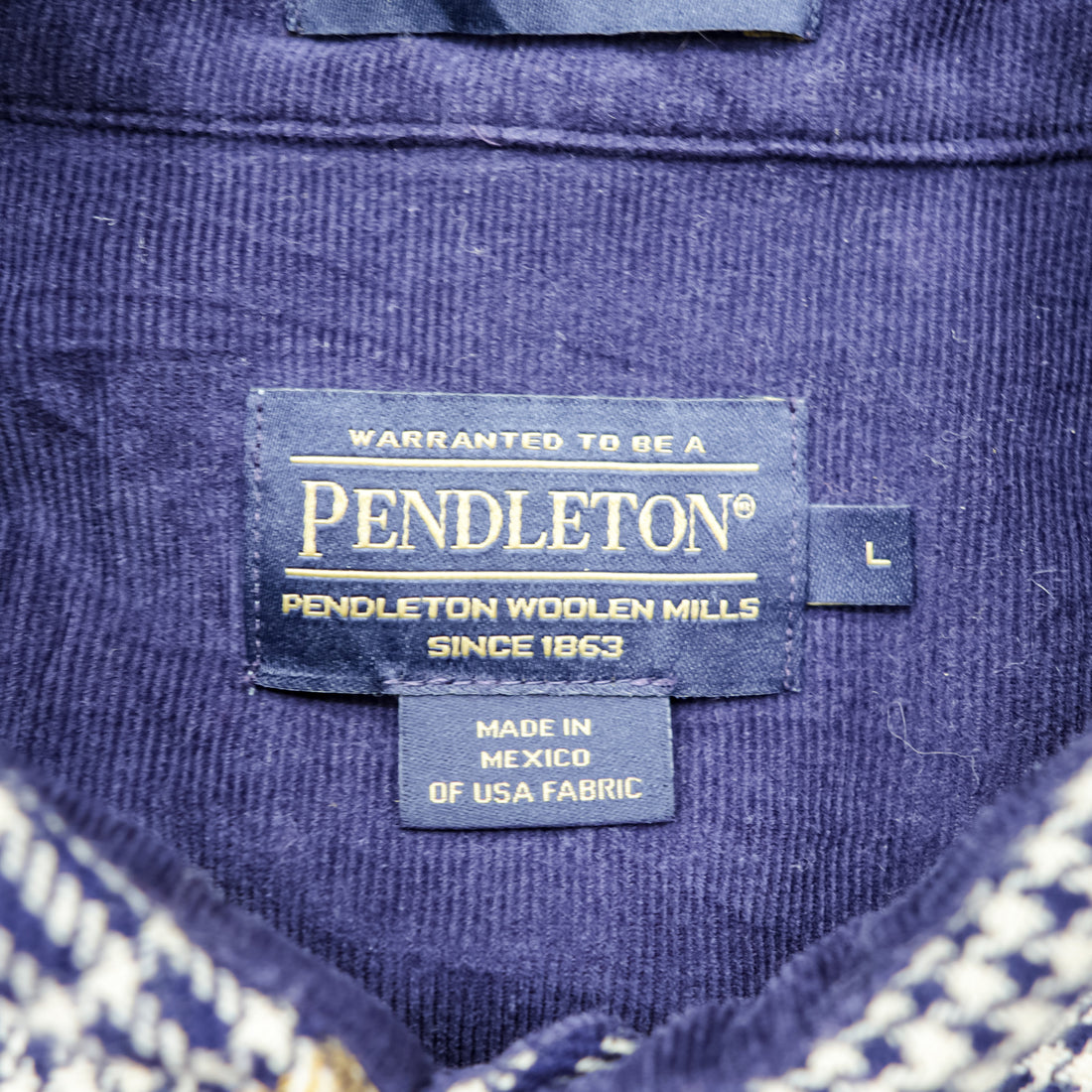 PENDLETON Flannel Shirt L Checked BUCKLEY