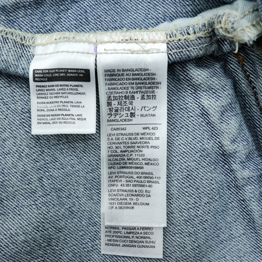 Levi's ヴィンテージ加工 デニム トラッカージャケット Gジャン M インディゴ ライトブルー STOCK TRUCKER JACKET A2662