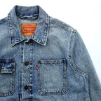 Levi's ヴィンテージ加工 デニム トラッカージャケット Gジャン M インディゴ ライトブルー STOCK TRUCKER JACKET A2662