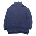 Leh ハイネック サーマル ニット セーター M ネイビー BEATNIK TURTLE SWEATER タートルネック サイドポケット LEH 597 日本製