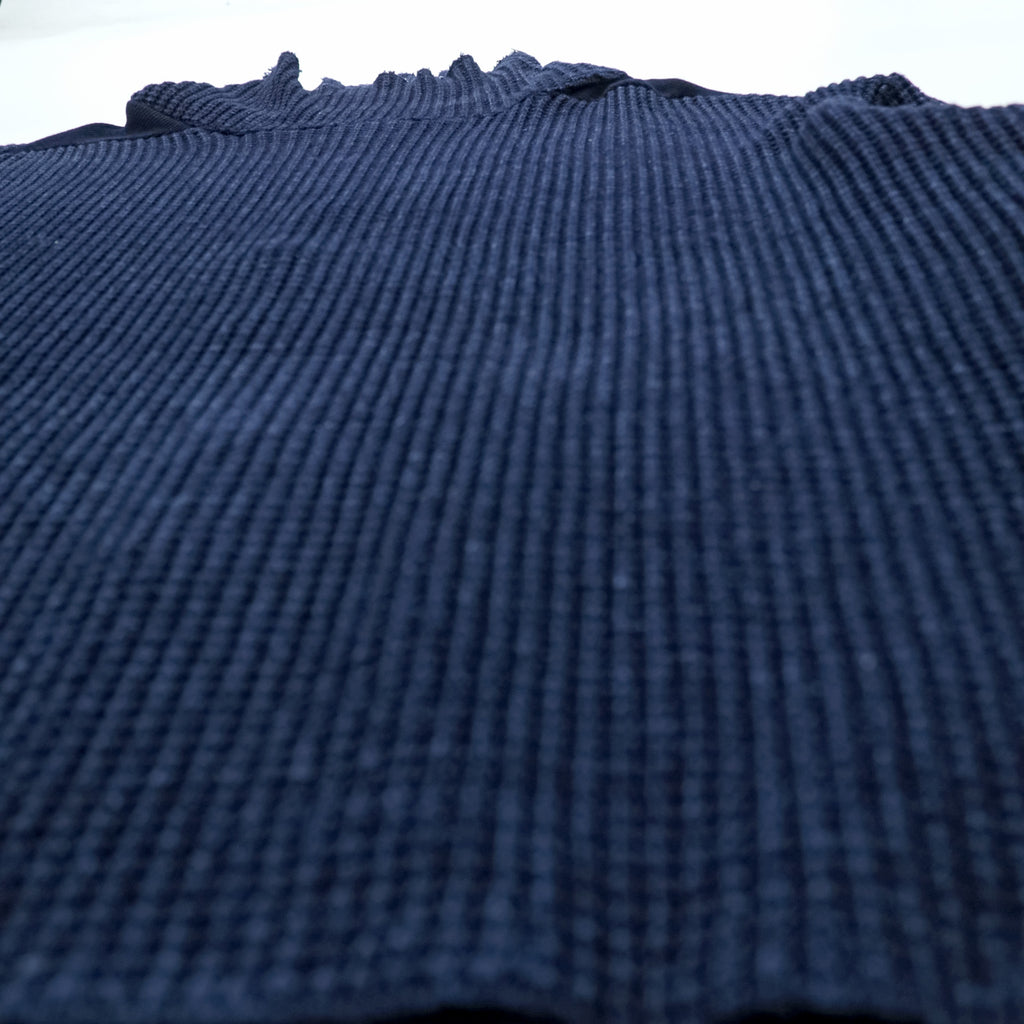 Leh ハイネック サーマル ニット セーター M ネイビー BEATNIK TURTLE SWEATER タートルネック サイドポケット LEH 597 日本製