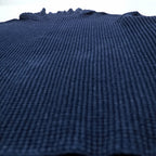Leh ハイネック サーマル ニット セーター M ネイビー BEATNIK TURTLE SWEATER タートルネック サイドポケット LEH 597 日本製