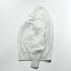 Polo Ralph Lauren 90年代 ニット Vネック カーディガン S ホワイト コットン ポケット 未使用品