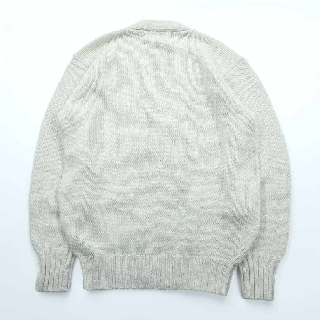 Polo Ralph Lauren 90年代 ニット Vネック カーディガン S ホワイト コットン ポケット 未使用品