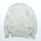 Polo Ralph Lauren 90年代 ニット Vネック カーディガン S ホワイト コットン ポケット 未使用品