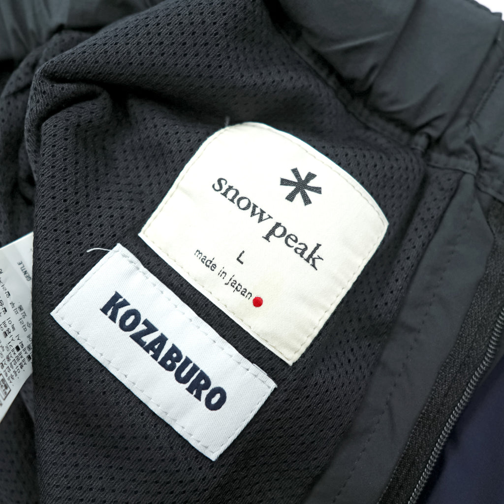 snow peak × KOZABURO アウトドア 2L Octa Pants オクタパンツ トレッキングパンツ L ネイビー 透湿 防水 ワイド テーパード KZ-PA-22AU701 日本製