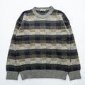 BURBERRY 日本製 90年代 ヴィンテージ レトロ 総柄 ニット セーター L チェック オールド